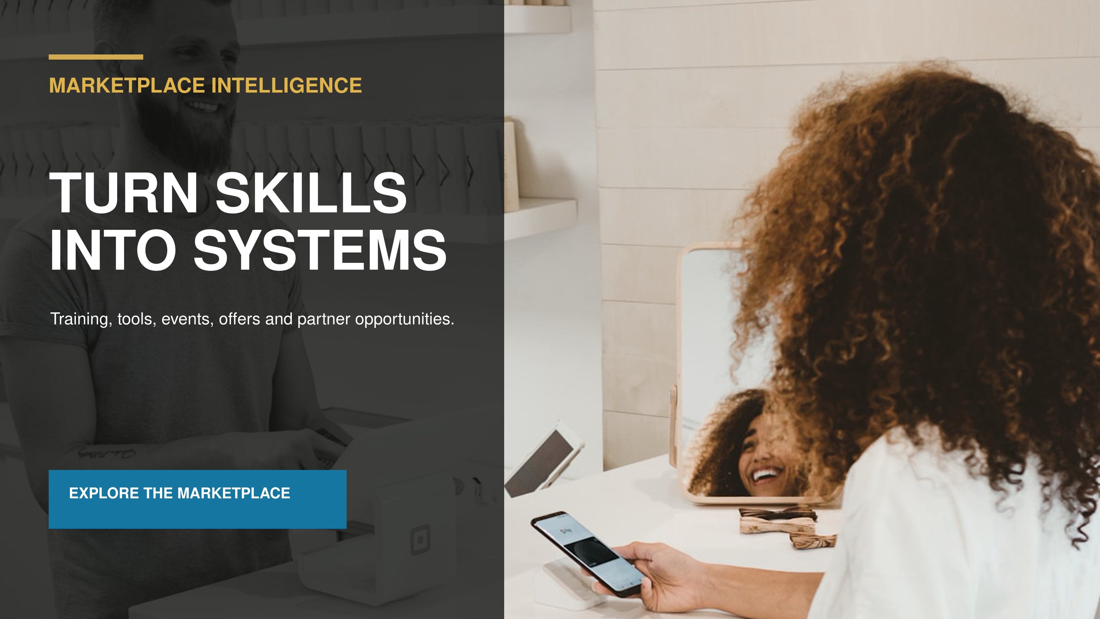 Marketplace intelligence for turning skills into systems