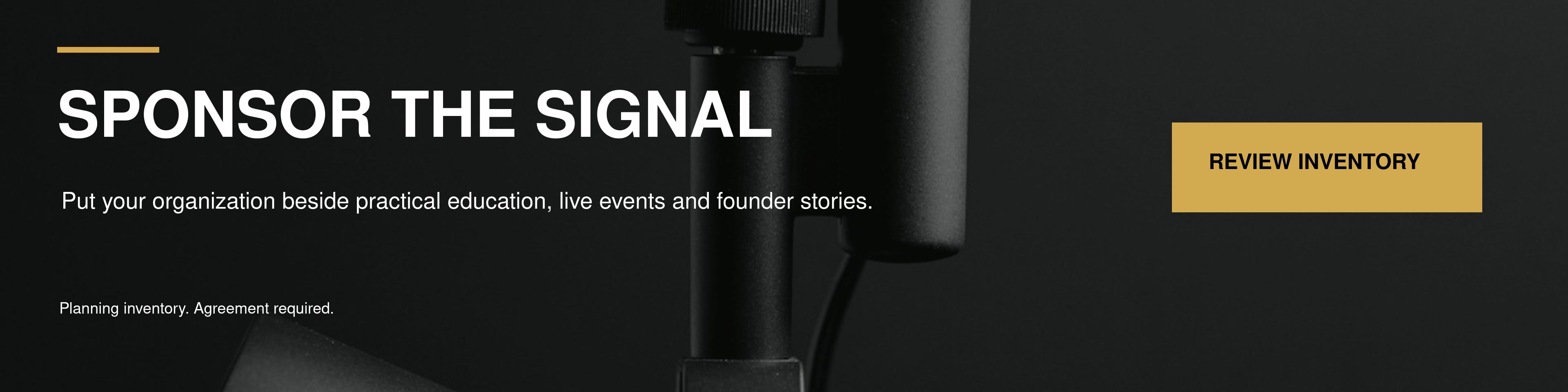 Sponsor the Signal premium ad banner